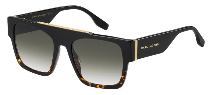 0716736988429 - Herren MARC 757 S WR7 9K Gläser SONNENBRILLEN Acetat Schwarz Multicolor Quadratisch  Schattiert