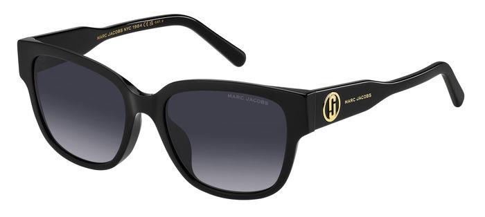 0716736992440 - Damen MARC 734 F S 807 9O Gläser SONNENBRILLEN Acetat Schwarz Grau Quadratisch  Schattiert