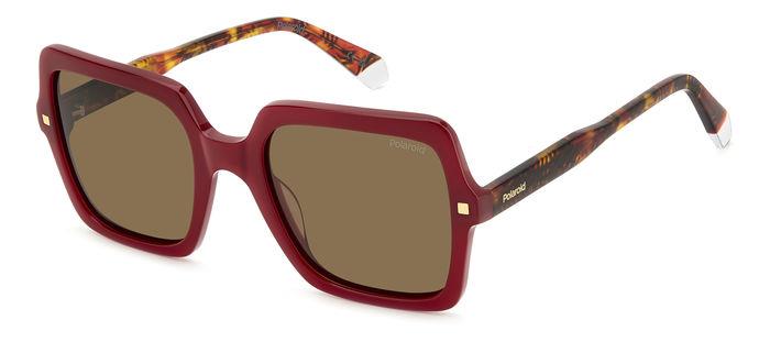 0716736993744 - Damen PLD 4165 S X LHF SP Gläser SONNENBRILLEN Acetat Bordeaux Braun Quadratisch Polarisiert