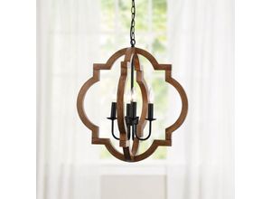 0717664429909 - Ganeed - 4-Light Rustic Farmhouse Orb Kronleuchter Vintage Hanging Ceiling Light Fixture mit verstellbarer Hängekette Pendelleuchte für Esszimmer