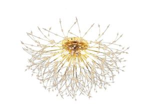 0717664430714 - Ganeed Moderne Feuerwerk Kronleuchter 6-flammig Löwenzahn Deckenlampe Deckenleuchte Halbbündige Kristallleuchten Deckenbeleuchtung LED