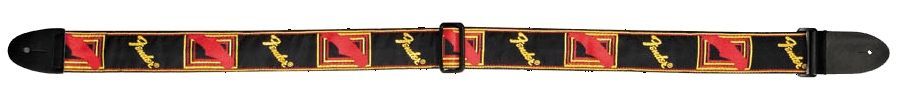 0717669446000 - - Monogrammed Strap Black Yellow Red