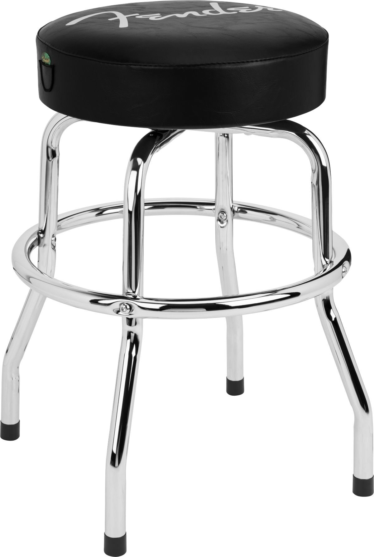 0717669953645 - Fender Bar Stool Logo 24 Black Chrome