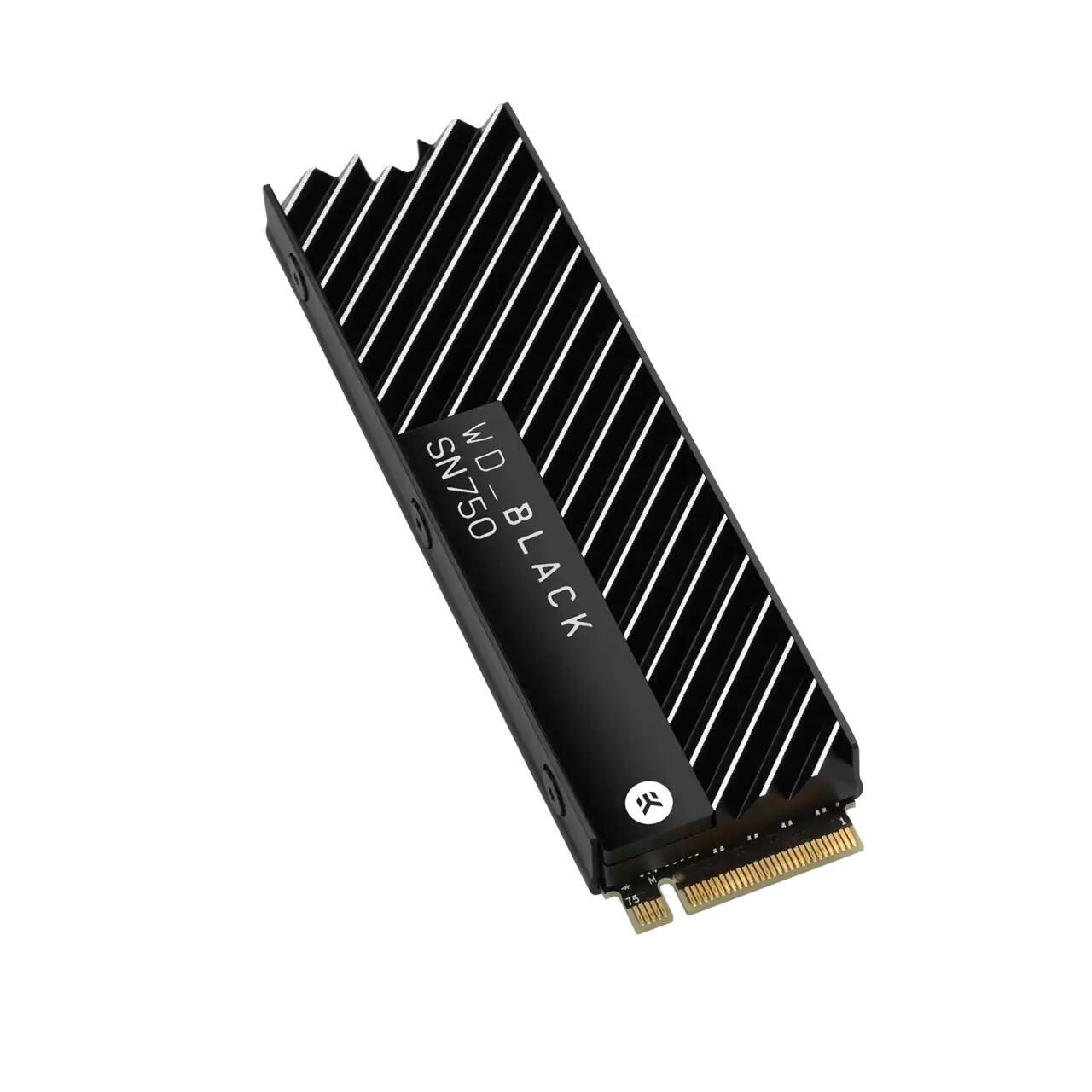 0718037866635 - BLACK SN750 NVMe SSD mit Kühlkörper 2 TB interne SSD-Festplatte