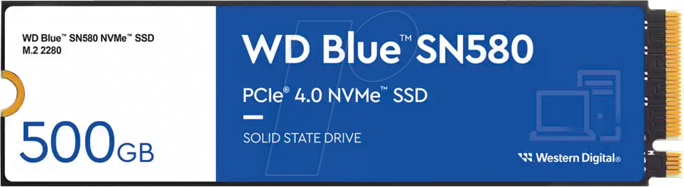 0718037887319 - WESTERN DIGITAL interne SSD WD Blue™ SN580 NVMe™ Festplatten Gr 500 GB blau