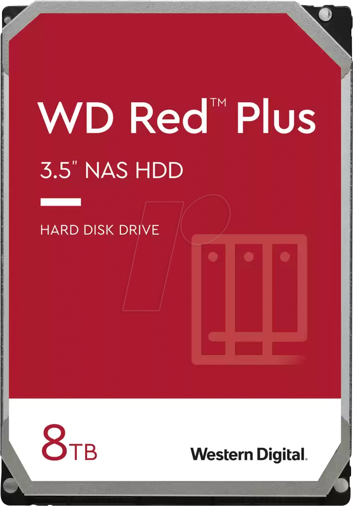 0718037899817 - Red Plus 80EFPX - hard drive - 8 TB - SATA 6Gb s Festplatten - 8 TB - 35 - 5640 rpm - SATA-600 - cache