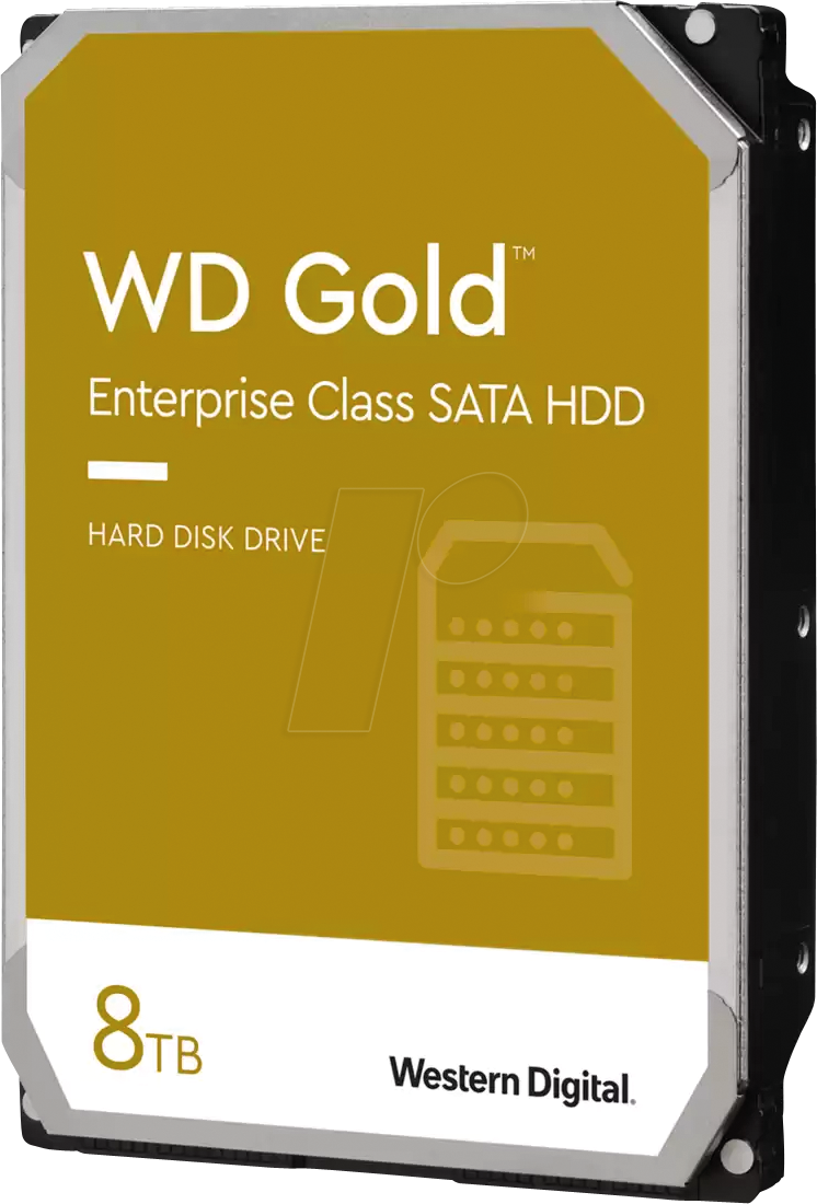 0718037899947 - WESTERN DIGITAL interne HDD-Festplatte Digital Gold 8 TB Festplatten Gr 8000 GB schwarz (silber schwarz)