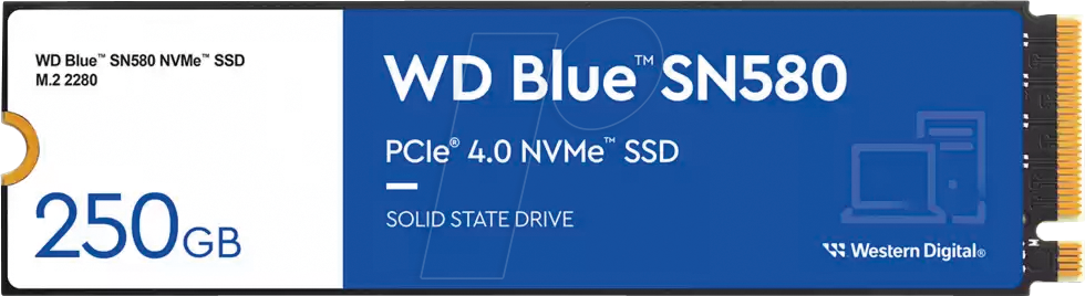 0718037902456 - WDS250G3B0E - WD Blue SN580 NVMe-SSD 250 GB M2