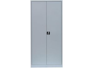 0718046705161 - Lüllmann - Stahl-Aktenschrank Metallschrank abschließbar Büroschrank Stahlschrank Lichtgrau 1950 x 925 x 422 mm 530340 - grau