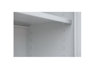 0718046705178 - Lüllmann - Stahl-Aktenschrank Metallschrank abschließbar Büroschrank Stahlschrank Lichtgrau 1800 x 800 x 383 mm 530330 - grau