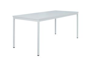 0718046706762 - Lüllmann - Schreibtisch Profi Besprechungstisch Büromöbel Verkaufstisch Computertisch 180 x 80 cm ral 7035 Lichtgrau 331120 - grau