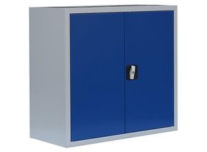 0718046706946 - Stahl-Aktenschrank Aktenschrank abschließbar Büroschrank Stahlschrank Lichtgrau Blau 750 x 800 x 383 mm 530301 - blau