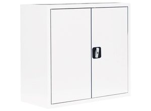 0718046708506 - Lüllmann - Stahl-Aktenschrank Aktenschrank abschließbar Büroschrank Stahlschrank Weiß 750 x 800 x 383 mm 530307 - weiß