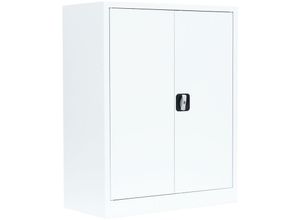 0718046708537 - Lüllmann ® - Stahl-Aktenschrank Metallschrank abschließbar Büroschrank Stahlschrank 100 x 80 x 383cm Weiß 530317 - weiß