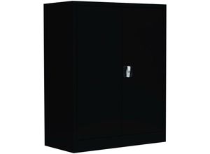 0718046708551 - Lüllmann ® - Stahl-Aktenschrank Metallschrank abschließbar Büroschrank Stahlschrank 100 x 80 x 383cm Schwarz 530319 - schwarz