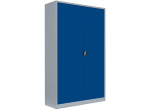 0718046710639 - Stahl-Aktenschrank Kolloss Metallschrank abschließbar Büroschrank Stahlschrank 195 x 120 x 60cm Grau Blau 530381 - blau