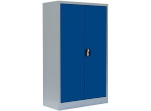 0718046711070 - Lüllmann ® - Stahl-Aktenschrank Metallschrank abschließbar Büroschrank Stahlschrank Lichtgrau Blau 1200 x 800 x 383 mm 530291 - blau