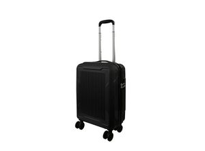 0718046711322 - Reisekoffer Schwarz Trolley Hartschale Reise Koffer Handgepäck 4 Doppelrollen TSA-Schloss (Koffer m) 406010