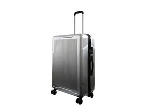 0718046711360 - Reisekoffer Silber Trolley Hartschale Reise Koffer 4 Doppelrollen TSA-Schloss (406021 GrL)