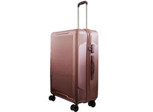 0718046711407 - Reisekoffer Rosegold Trolley Hartschale Reise Koffer Handgepäck 4 Doppelrollen TSA-Schloss (Koffer xl) 406032)