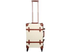 0718046711414 - Reisekoffer Vintage Trolley Hartschale Reise Koffer 4 Rollen(CreamM) 406040