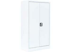 0718046712138 - Lüllmann ® - Stahl-Aktenschrank Aktenschrank abschließbar Büroschrank Stahlschrank Signalweiß 1200 x 800 x 383 mm 530297 - weiß