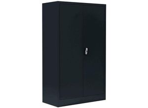 0718046712374 - Lüllmann ® - Stahl-Aktenschrank Metallschrank abschließbar Büroschrank Stahlschrank Schwarz 120 x 80 x 383cm 530299 - schwarz