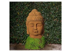 0718046712879 - - xl Buddha Kopf 69cm Skulptur Steinoptik Indoor-Outdoor Buddha 406152