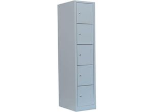 0718046713869 - Xxl Schließfachschrank Schulspind mit 40cm Fachbreite Wertfachschrank Fächerschrank Spind Lichtgrau 523910 - grau