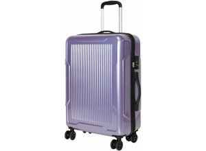 0718046714545 - Reisekoffer Lila Trolley Hartschale Reise Koffer 4 Doppelrollen TSA-Schloss (Koffer l 406061)