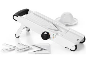 0719812025575 - Gemüsehobel OXO GOOD GRIPS weiß B138cm L395cm T155cm Kunststoff Edelstahl Küchenreiben Mandolinenschneider mit V-Klinge