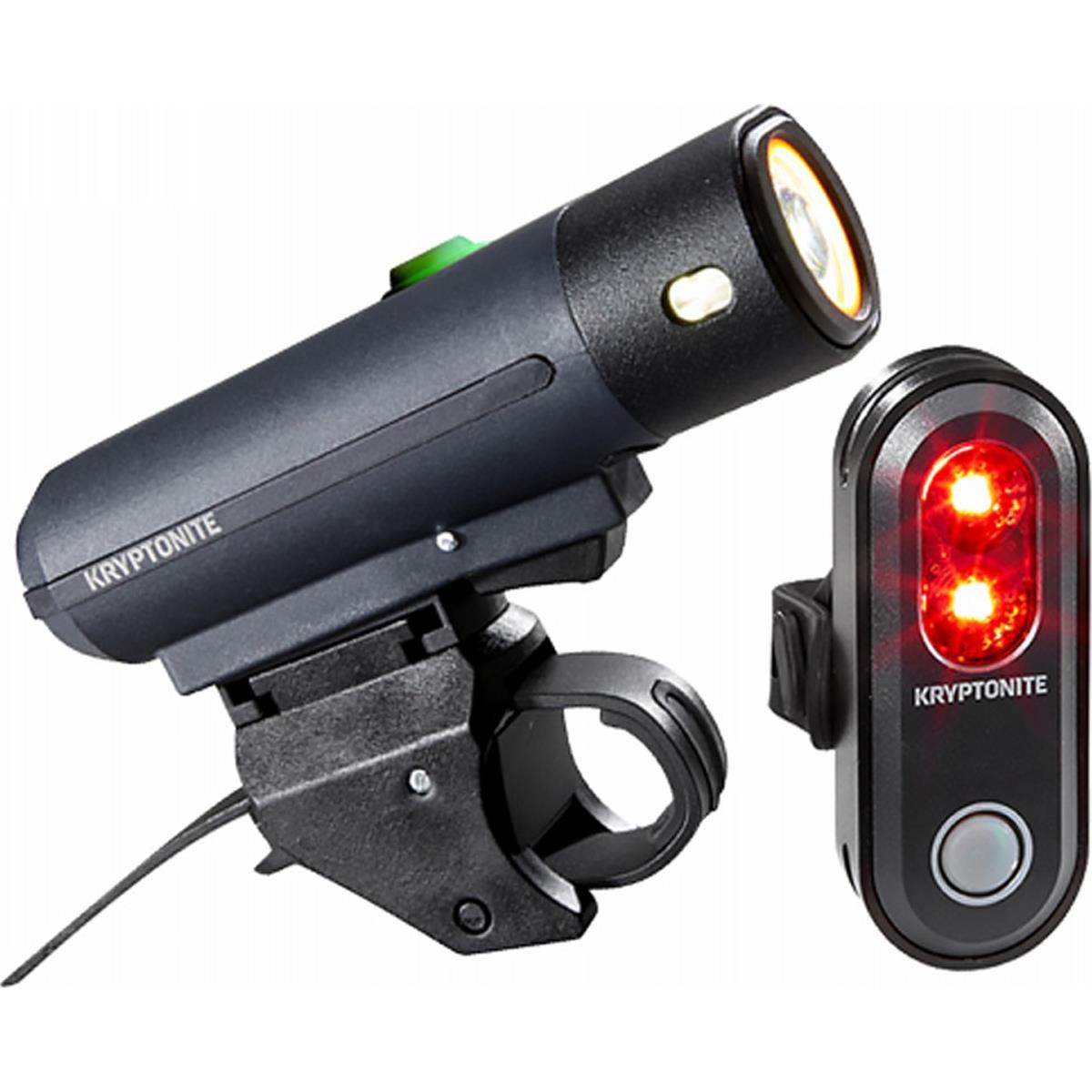 0720018004523 - USB wiederaufladbares Fahrradlicht-Set 500lm vorne 45lm hinten schwarz