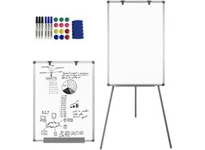 0722909793998 - Froadp Whiteboard Flipchart Ständer mit Stativ Höhenverstellbar Beschreibbar Trocken Abwischbar Magnetisch Mobiles Magnettafel Magnetboard (Typ B)