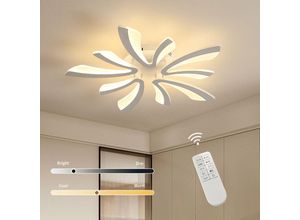 0723496609334 - Dimmbare LED-Deckenleuchte Wohnzimmer-Deckenleuchte mit Fernbedienung 48W 4500LM 3000K-6000K Ø 71cm Deckenlampe für Schlafzimmer Esszimmer