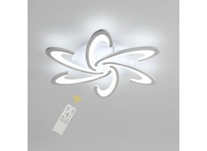 0723496640894 - Goeco - Moderne led Deckenleuchte Dimmbar 54W 5000LM Kronleuchter mit Fernbedienung 6 heads Deckenbeleuchtung Weiße Acryl Kreative Blumen Design