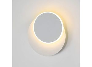 0723496640931 - Led Wandleuchte Innen 12W Kreative Eclipse 2 in 1 Wandlampe 360° drehbar Weiss Rund Design led Wandbeleuchtung 3000K Warmweiß für Wohnzimmer