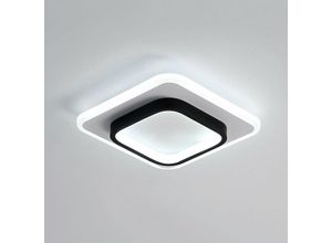 0723496640948 - Goeco - Moderne led Deckenleuchte quadratische Acryl Deckenleuchte 28WDurchmesser 24 cm Beleuchtung für Flur Balkon Treppe kühles Weiß 6000K