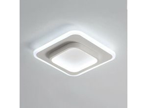 0723496640986 - Goeco - led Deckenleuchte Modernes Design Quadrat Deckenlampe Kaltweiß 6000K Für Wohnzimmer Schlafzimmer Esszimmer Büro Weiß