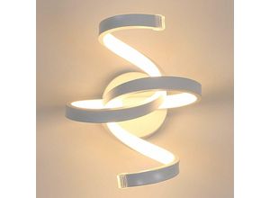 0723496696037 - Weiße Innenwandlampe 20W moderne led -Wände Acryl -Spiralwandlampe für Schlafzimmer Wohnzimmer Hotel Treppe Allée 3000000 heißes Weiß [Energy