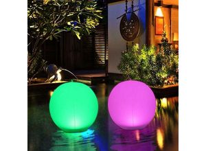 0723496696235 - Comely - Schwimmende Solarlampe IP67 wasserdichte led Solar Globe 34 cm leichte Ball 4 Modi Nachtlampe mit wechselnden Del -Außenfarbe Partydekor