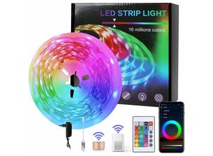 0723496696624 - Led Streifen 5M rgb led Band für Schlafzimmer mit WiFi Bluetooth Fernbedienung und Intelligente App Steuerung Für Schlafzimmer tv Weihnachten