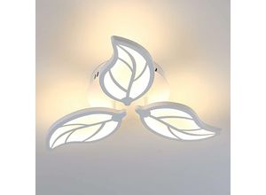 0723496915411 - Comely - Moderner LED-Kronleuchter 30W LED-Deckenleuchten Weiße Acrylplatten für Schlafzimmer Esszimmer Warmweißes Licht 3500K [Energieklasse e]