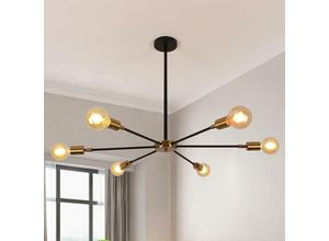 0723496915503 - Comely - Industrieller Kronleuchter Vintage 6 Köpfe Pendelleuchte Metall Sputnik Lampe Deckenleuchte für Esszimmer Wohnzimmer keine Glühbirnen