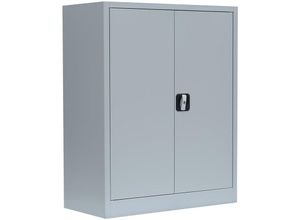 0723794141512 - Lüllmann - Stahl-Aktenschrank Metallschrank abschließbar Büroschrank Stahlschrank 100 x 80 x 383cm Lichtgrau 530310 - grau