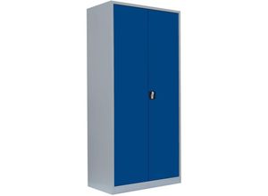 0723794141703 - Lüllmann - Stahl-Aktenschrank Metallschrank abschließbar Büroschrank Stahlschrank 195 x 925 x 50cm Lichtgrau Blau 530351 - blau