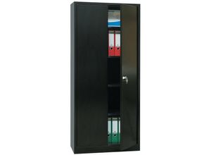 0723794141727 - Stahl-Aktenschrank Metallschrank abschließbar Büroschrank Stahlschrank 195 x 925 x 60cm schwarz 530369 - schwarz