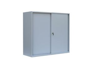 0723794142595 - Steelboxx Schiebetürenschrank Schiebetüren Büro Aktenschrank Sideboard aus Stahl grau 1090 x 1200 x 450 mm (H x B x T) 550145