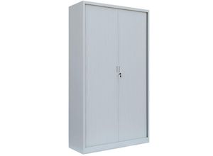 0723794143004 - Lüllmann - xxl Querrollladenschrank Stahl Büro Aktenschrank Rolladenschrank (HxBxT) 1950 x 1000 x 460 mm Lichtgrau 555150 - grau