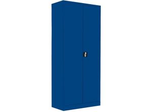 0723794147460 - Stahl-Aktenschrank Metallschrank abschließbar Büroschrank Stahlschrank Blau 1800 x 800 x 383 mm 530333 - blau