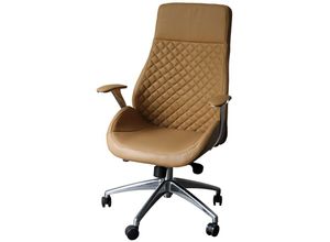 0723794149099 - Lüllmann - Bürodrehstuhl Designer Drehstuhl ChefsesselGT Sand Racer Car Seat 212601 - beige